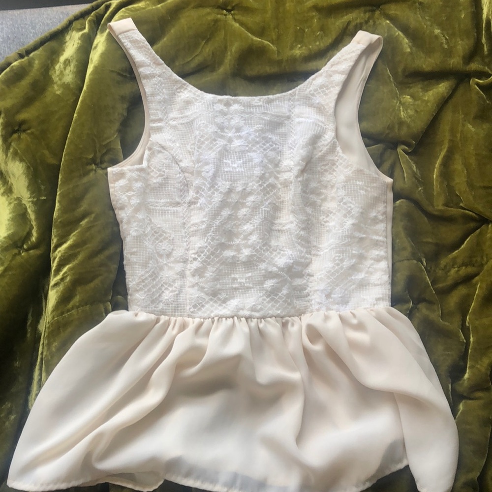 Lace Peplum Top